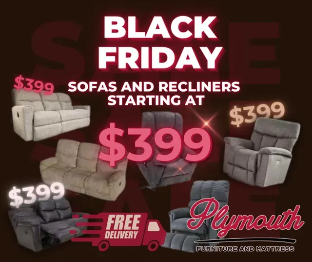 Sofa and Recliners starting at $399